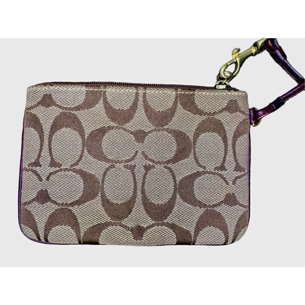 Coach Brown Zip Up C Patterned Change Wallet - Picture 4 of 4